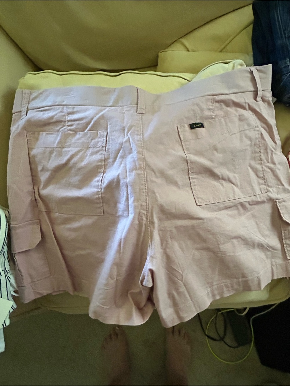 Lee Women's Pale Pink Cargo Shorts